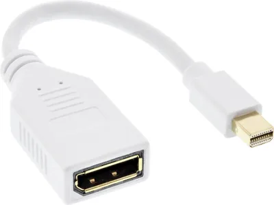 Immagine prodotto di Cavo InLine® 17150W da Mini DisplayPort maschio a DisplayPort femmina, 4K2K, bianco, 0,15 m