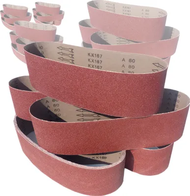 Produktbild von 5 x Gewebebänder 100x915mm Körnung P150 Schleifbänder  Schleifband  Bandschleifer Schleifpapier - BOHRFUX