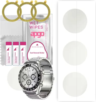 Produktbild von apgo 3 Stück Schutzfolie, Matt, kompatibel mit Rubicon RNCE94 Smartwatch, Hydrogel Displayschutzfolie mit Positionierhilfe, Displayfolie, robust und kratzfest