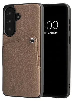 Immagine prodotto di Custodia posteriore Selencia Riva con porta carte per Samsung Galaxy A57 (5G) - Mocha Brown