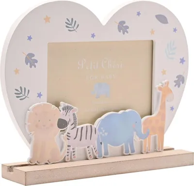 Produktbild von Petit Cheri Tiere Herz Rahmen 6 x 4 WD453 (One Size) (White)