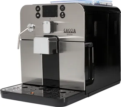 Produktbild von Gaggia Brera Kaffeevollautomat, Espressomaschine, LED-Infodisplay, 1400 Watt, 15 Bar, 1,2 l F?llmenge, 250 g Bohnenbeh?lter, Tassenw?rmer, Integriertes Mahlwerk, Milchaufsch?umer, Wasserfilter