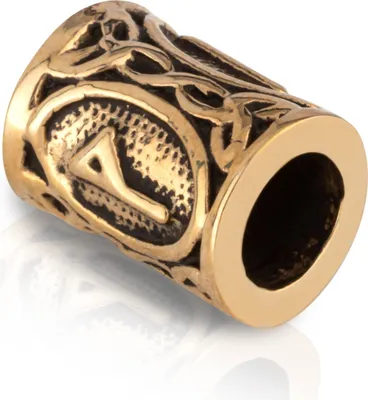Produktbild von WUNJO - Bronze Futhark Rune Bartperle Germanisch Keltisch Wikinger Gothic 3554
