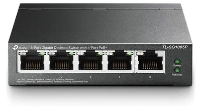 Obrázok produktu pre TP-Link TL-SG1005P, Nespravované, Gigabit Ethernet (10/100/1000), Podpora napájania cez Ethernet (PoE)