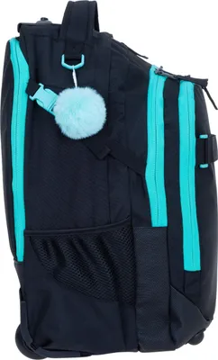 Produktbild von Schultrolley Trolley Elephant Hero Signature  Ranzen Schulranzen Trolly Mädchen Kinder Premium Schulrucksack Schultasche mit Räder Rollen 13016 Tiff Türkis Black