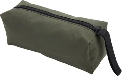 Image de Sac à outils multifonctionnel avec fermeture à glissière pour pinces, vis et outils de réparation (vert foncé)