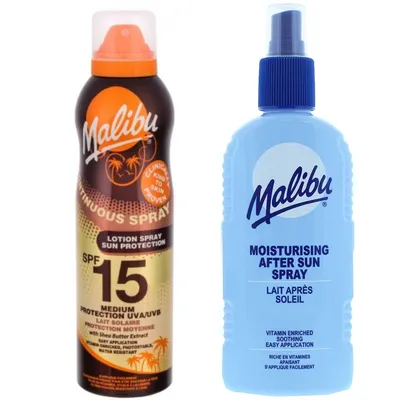 Image de Malibu SPF15 Baume 175ml + Spray Baume après soleil 200 ml