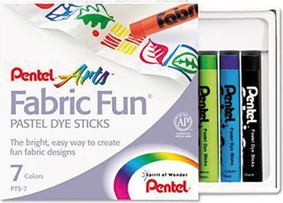 Image de Crayons de cire pour textile - 7 couleurs