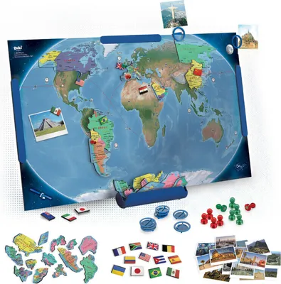Produktbild von Buki Kinderkarte Magnetische Weltkarte (70x38cm)