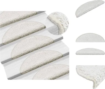 Obrázok produktu pre vidaXL Rohože na schody 15 ks Biele 56x17x3 cm - rohože na schody