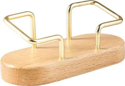 Produktbild von INF Eleganter Visitenkartenhalter - Holzsockel mit Metallrahmen Büro