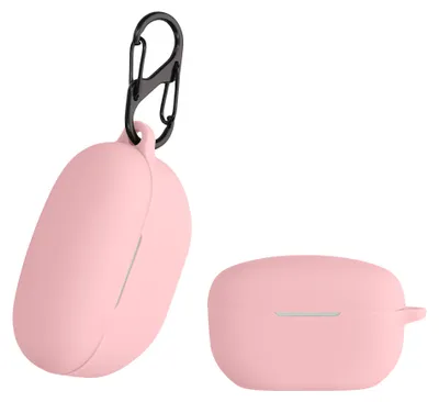 Produktbild von kwmobile Schutzhülle für Sony WF-1000XM5 Hülle - TPU Silikon Case für Kopfhörer Ladecase - stoßfestes Cover mit Karabiner - Altrosa
