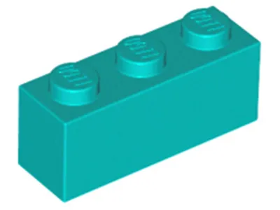 Produktbild von Lego® 1 Stück 3622 Stein Brick 1x3 Part Basic Steine 1 Dunkles Türkies