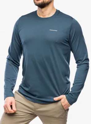 Zdjęcie produktu dla Męska koszulka z długim rękawem Craghoppers NosiLife Abel LS T-Shirt - niebieski kamień,