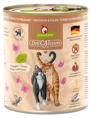 Productafbeelding van GranataPet DeliCATessen, kalkoen en fazant, 6 stuks van 800g