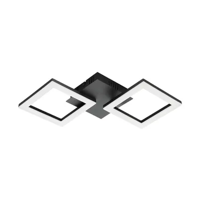 Zdjęcie produktu dla EGLO connect.z Smart-Home LED lampa sufitowa Paranday-Z, ZigBee, sterowanie aplikacją i głosem, regulowana barwa światła, możliwość ściemniania, czarny biały, 47 x 23 cm