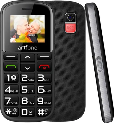 Produktbild von Handy Seniorenhandy Mobiltelefon mit großen Tasten und ohne Vertrag 0.08 MP, Li-Ion 1000 mAh Kamera Handy Mit SOS Notruftaste Einfache Schwarz Retoo