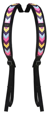 Obrázek produktu pro Kožené sametové ramenní popruhy pro akordeon, doplňky k akordeonu, nastavitelná délka 73–109 cm, vhodné pro akordeony o velikosti 16–120, univerzální, s barevnými šipkami