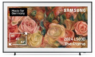 Obrázek produktu pro Samsung The Frame GQ43LS03DAU, 109,2 cm (43"), 3840 x 2160 px, QLED, Smart TV, Wi-Fi, Černá