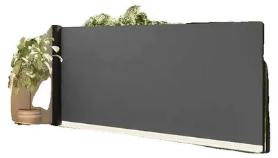 Imagen del producto de Toldo lateral extensible, pantalla de protección para exteriores, tejido resistente a la intemperie, color antracita