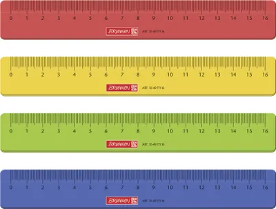 Produktbild von Lineal 16cm Plastik  1 Stück, farbig transparent (4) keine auswahl möglich - Brunnen 104977116