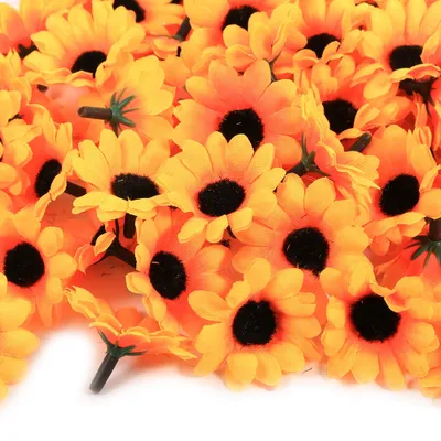 Productafbeelding van Bloemkoppen, madeliefjesbloemkoppen, gerberabloemkoppen, kunstbloemkoppen, kunstmadeliefjesbloemkoppen