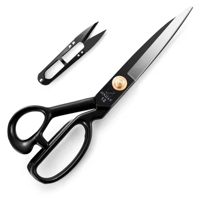 Productafbeelding van Kleermakersschaar 30,5 cm met Draadknipper - Scherpe Stoffenschaar voor Leer en Kleding