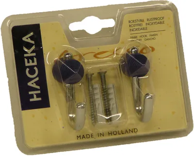 Produktbild von Haceka Aresso Wandhaken aus rostfreiem Edelstahl inkl. Befestigungsmaterial
