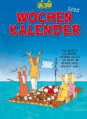 Produktbild von Uli Stein Wochenkalender 2025: Taschenkalender mit Spiralbindung und Gummiband