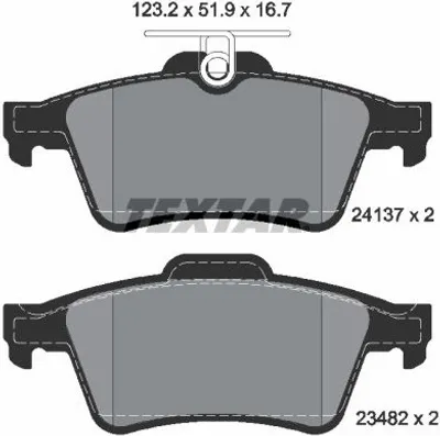 Immagine prodotto di Pastiglie freno posteriori Textar per Citroen Ford Jaguar Mazda Opel Renault Saab Teves