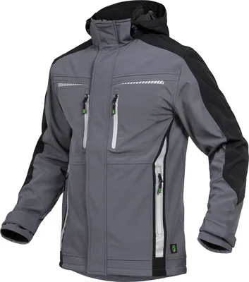 Produktbild von Leibwächter Sommer-Softshelljacke Herren FLEXS Gr. XL grau/schwarz