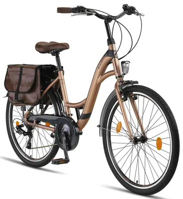 Immagine prodotto di Licorne Bike Stella Plus Premium City Bike in pollici in alluminio per ragazze, ragazzi, uomini e donne - 21 marce - bici olandese