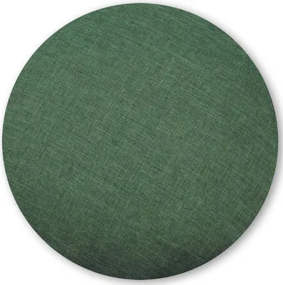 Produktbild von Kissenbezug rund 80 cm grün dunkel Leinenoptik Kissenhülle Struktur Deko Kissen