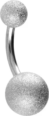 Produktbild von Bauchnabelpiercing Chirurgenstahl Bananabell DIAMANTOPTIK Silber Stablänge: 8mm