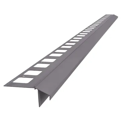 Produktbild von Renoplast Aluminium Traufprofil K100R Keramikboden, Profil 200cm, Grau