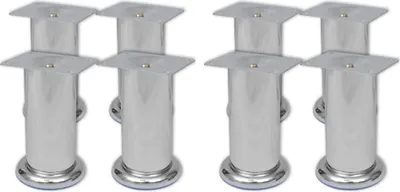 Produktbild von Sofabeine 8 Stk. Rund Chrom 120 mm