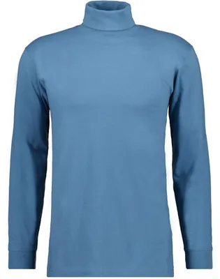 Ragman H-T-Shirt 1/1 Arm Shirt turtle neck in blau