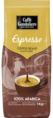 Image de Caffe Gondolier Espresso Café en grains 1000g – Espresso aromatique et corsé