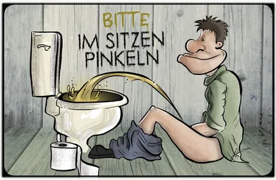 Produktbild von Blechschild: im sitzen pinkeln, 20 x 30 cm, BlechschilderGeschenkidee