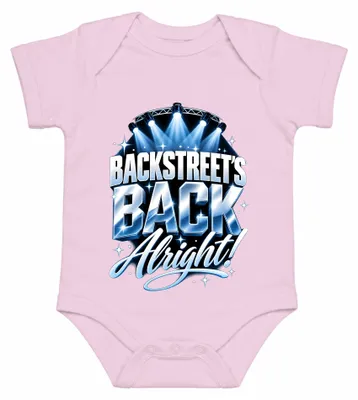 Obrázek produktu pro Backstreet Boys, koncert popové hudby z 90. let, nostalgie. Dětské body, růžová barva, velikost 3/6