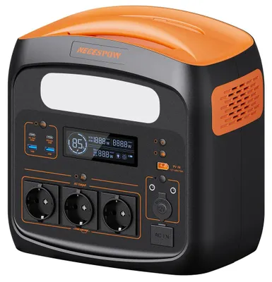 Image de Centrale électrique portable - Générateur solaire N1200 - Batterie LiFePO4 - 1102,5 Wh - Puissance continue de 1800 W - Puissance maximale de 3000 W - USB-C PD 100 W - Écran