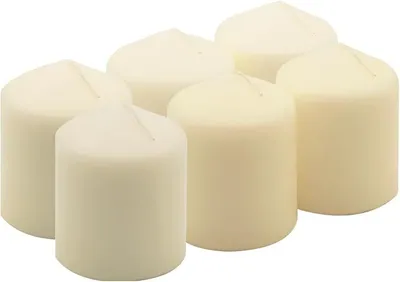 Immagine prodotto di HOFER Candele a colonna avorio Set di 6 - 8x10cm - Senza gocciolamento e senza profumo - 43h di durata - Ideale per matrimoni e decorazioni