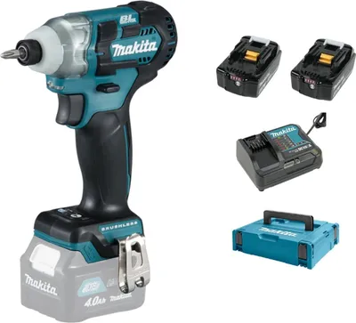 Image de Visseuse à chocs 12 V CXT 135 Nm - MAKITA - avec 2 batteries 12V 4.0Ah, chargeur - MAkPac- TD111DSMJ