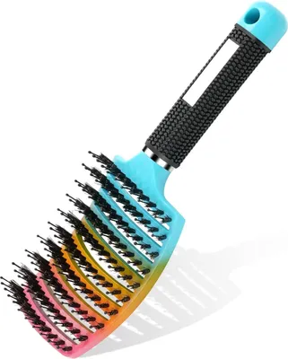 Image de Brosse à cheveux URAQT Brosse à démêler en poils de sanglier Gradient