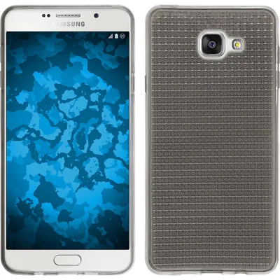 Produktbild von PhoneNatic Case kompatibel mit Samsung Galaxy A7 (2016) A710 - grau Silikon Hülle Iced + 2 Schutzfolien