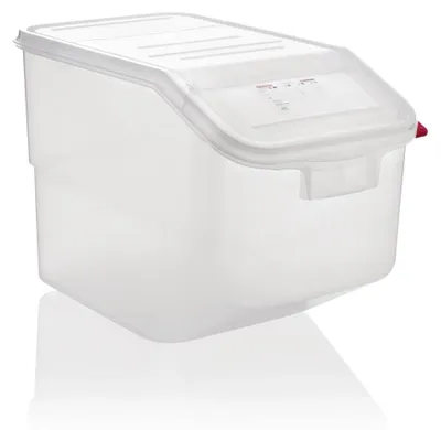 Aufbewahrungsbox mit Deckel 50 l, rechteckig, Clipdeckel, luftdicht