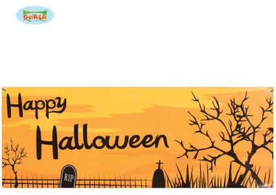 Produktbild von Happy Halloween Banner Schild orange 38 x 150 cm