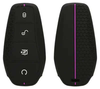 Produktbild von kwmobile Schlüsselhülle für BYD Atto 3 / Sealion / Han / Tang / Dolphin / Seal Hülle - Autoschlüssel Schlüssel Hülle aus Silikon - Schlüsseletui in