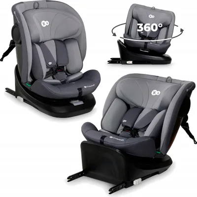 Produktbild von Kinderkraft I-GROW i-Size - Kindersitz 40-150 cm - 360° - RWF/FWF - H-GUARD - ISOFIX - TOP TETHER - 5-Punkt-Gurt - Verstellbare Kopfstütze - Grau