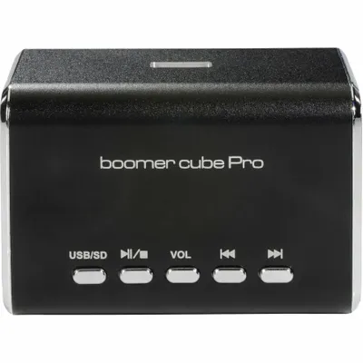 Produktbild von Ultron Boomer cube Pro, 6 W, Kabelgebunden, Schwarz, Cube, Aluminium, MicroSD (TransFlash)